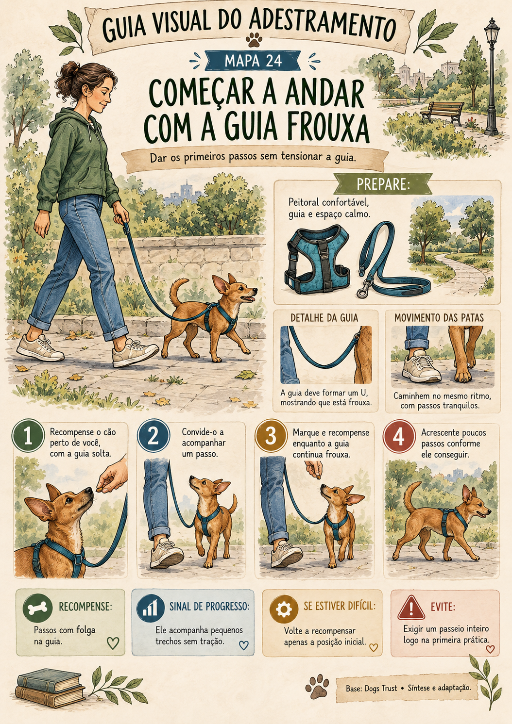 mapa 24 passeio com guia frouxa